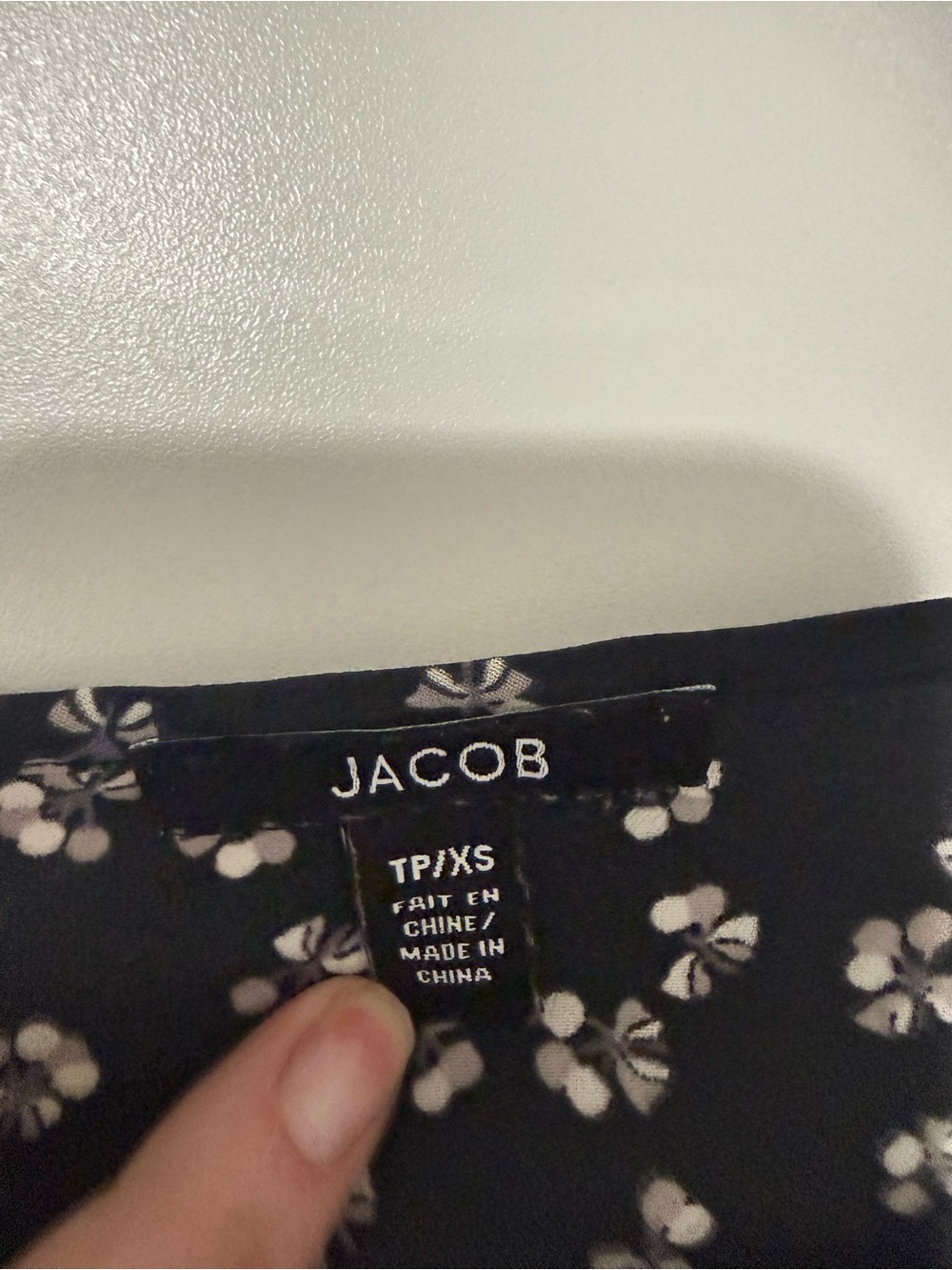 178. Jacob Black Floral Ruffle Sleeveless Top XS Cottagecore Dark Romantic - Picture 5 of 7